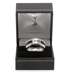 tottenham hotspur fc black inlay ring small