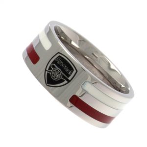 arsenal fc colour stripe ring small