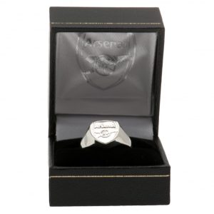 arsenal fc silver plated crest ring small
