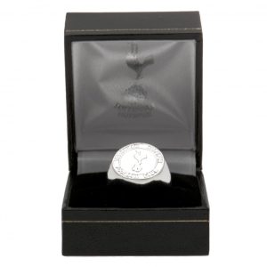tottenham hotspur fc silver plated crest ring medium