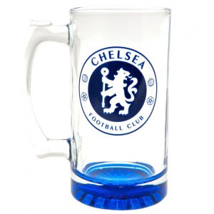 chelsea fc stein glass tankard