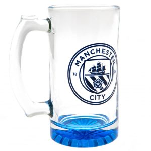 manchester city fc stein glass tankard