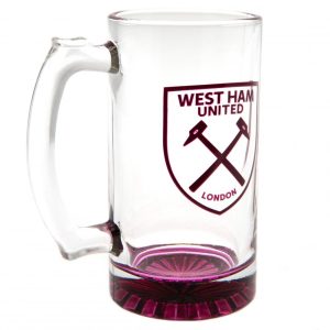 west ham united fc stein glass tankard
