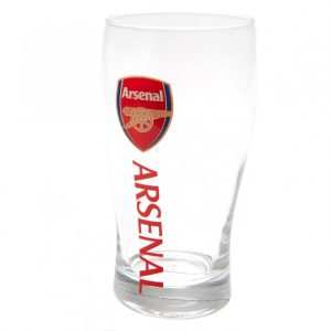 arsenal fc tulip pint glass