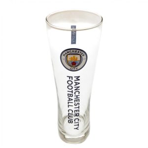 manchester city fc tall beer glass