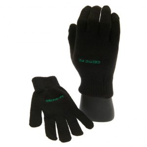 celtic fc knitted gloves junior
