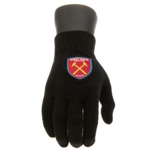 west ham united fc knitted gloves junior