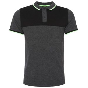 liverpool fc neon panel polo mens charcoal s