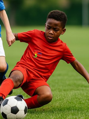 youth player with single badge 300x400