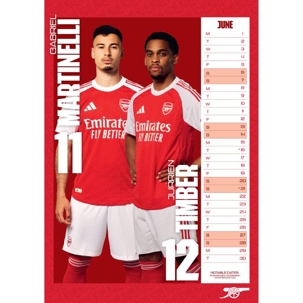 Arsenal FC A3 Calendar 2026 - Image 2