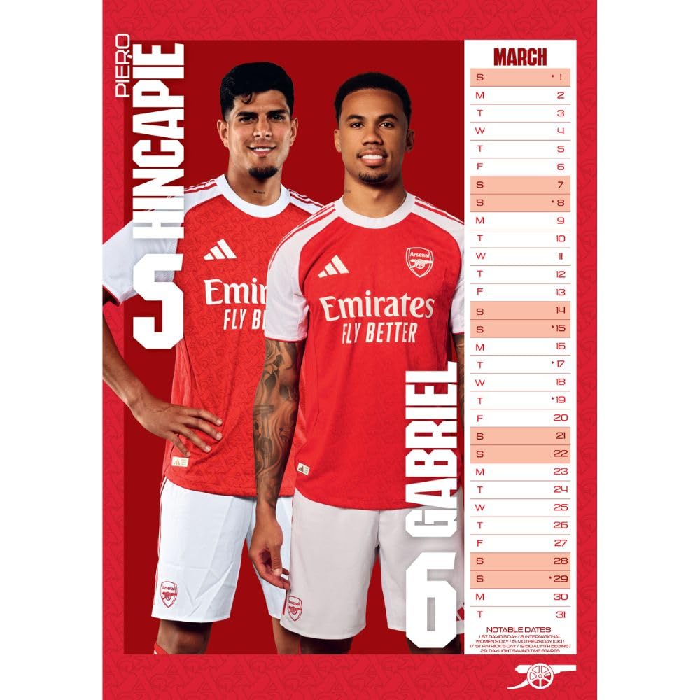 Arsenal FC A3 Calendar 2026 - Image 3