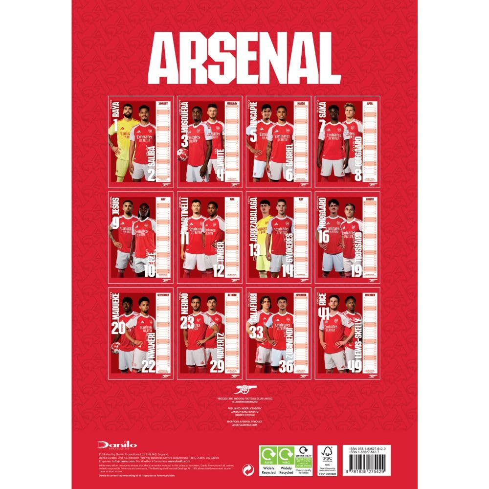 Arsenal FC A3 Calendar 2026 - Image 4