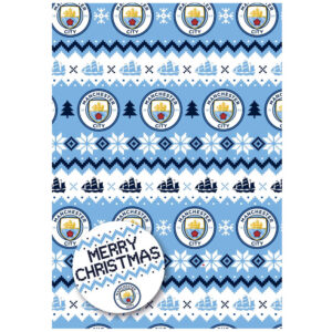 Manchester City FC Christmas Gift Wrap