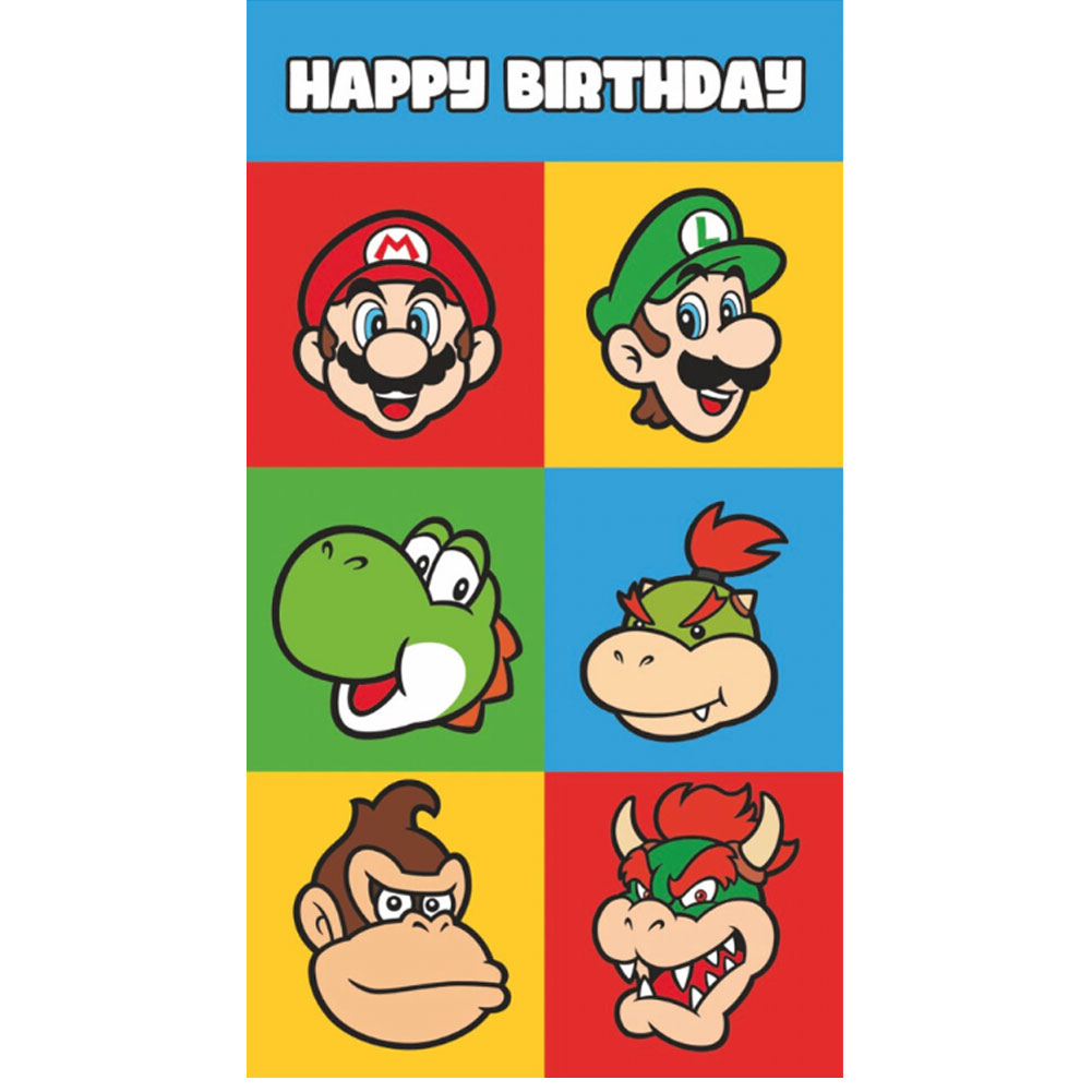 Super Mario Birthday Card With Stickers - Image 2