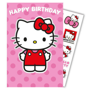Hello Kitty Birthday Card With Stickers