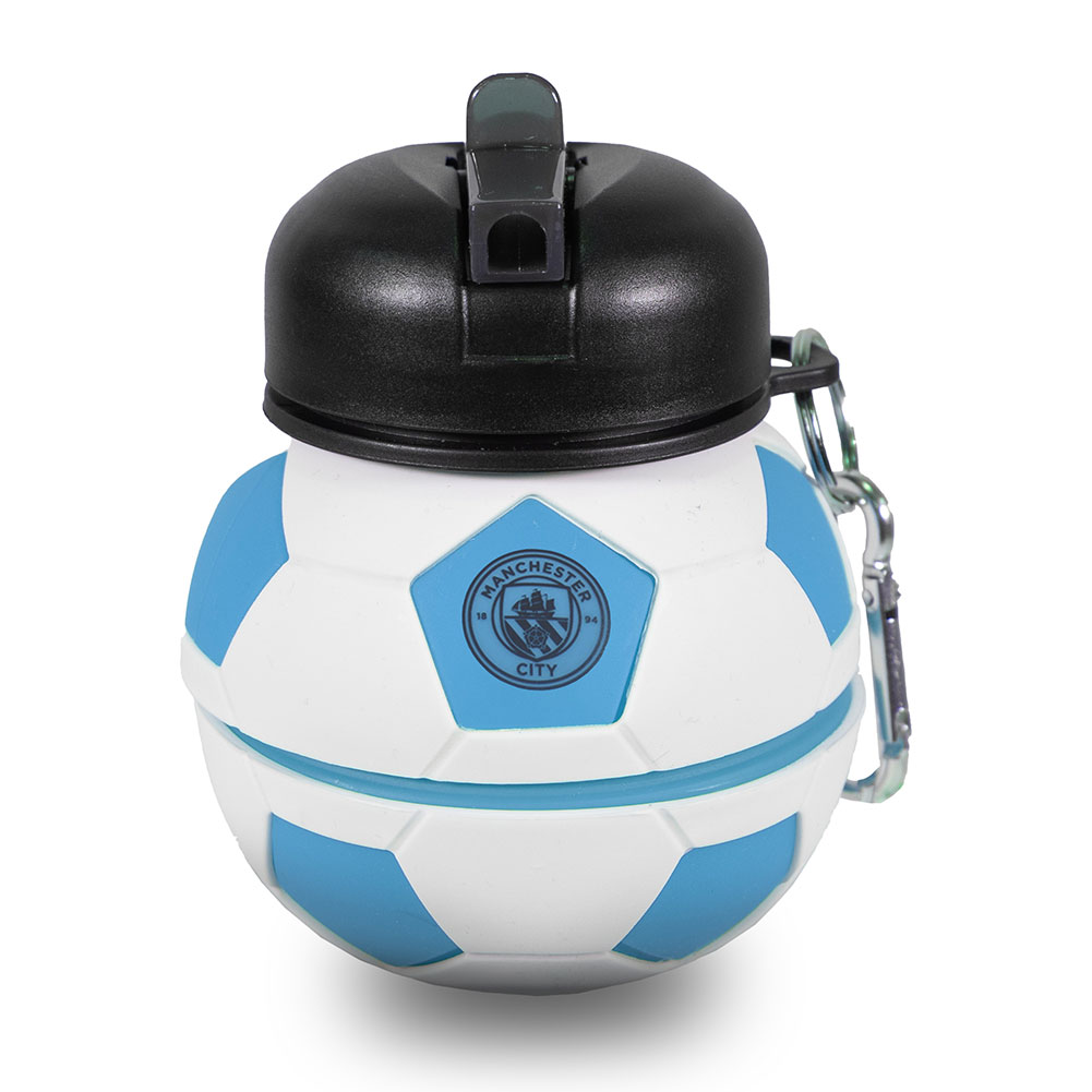 Manchester City FC Collapsible Football Drinks Bottle - Image 3