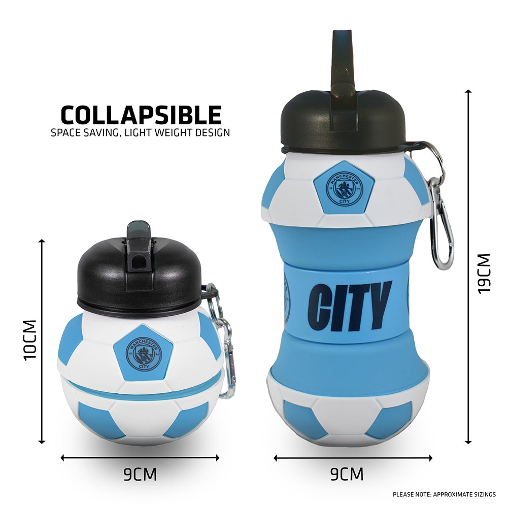 Manchester City FC Collapsible Football Drinks Bottle - Image 4