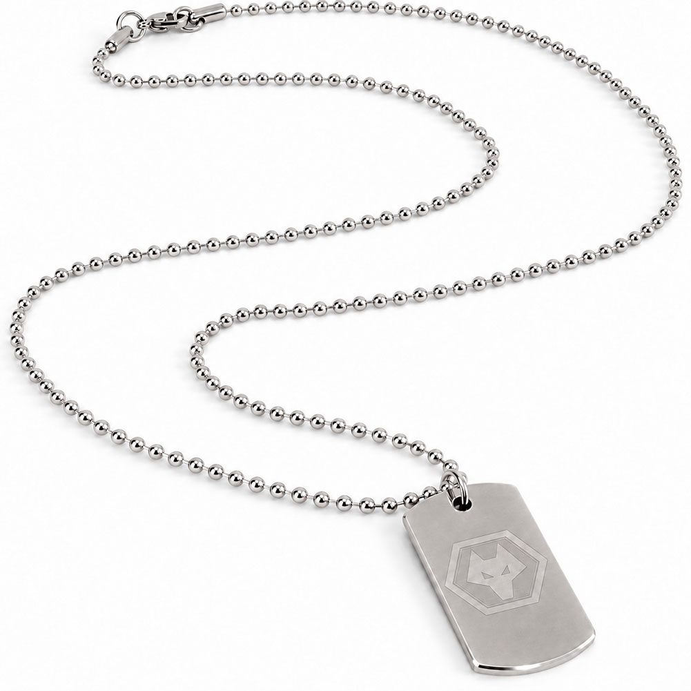 Wolverhampton Wanderers FC Engraved Dog Tag & Chain - Image 2