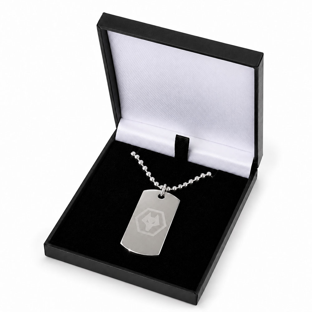 Wolverhampton Wanderers FC Engraved Dog Tag & Chain - Image 3